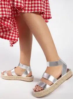 Sandale dama Asela Argintii