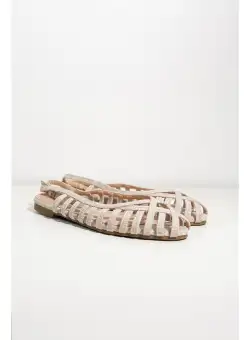 Sandale Ilona bej casual cu talpa joasa