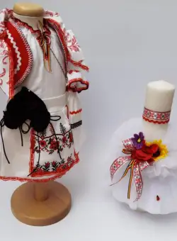 Set Traditional Botez - Costumas fetita Lumanare 6