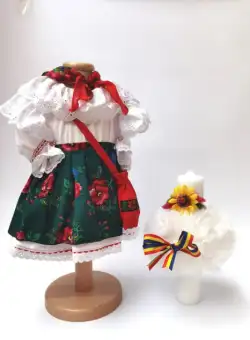Set Traditional Botez - Costumas fetita Lumanare 9