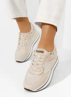 Sneakers cu platforma Aralda bej