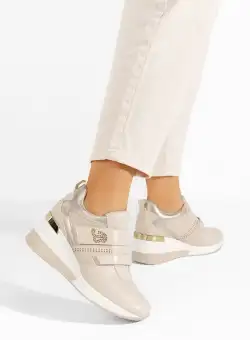 Sneakers cu platforma Arven bej
