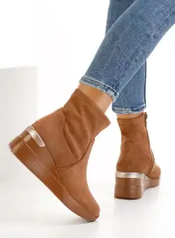 Sneakers cu platforma camel Torino