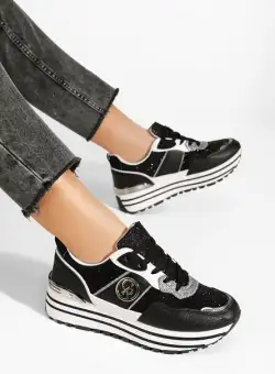 Sneakers cu platforma Lamisia negri