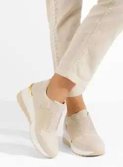 Sneakers cu platforma Valesca bej