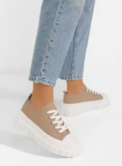 Tenisi cu platformă kaki Barina