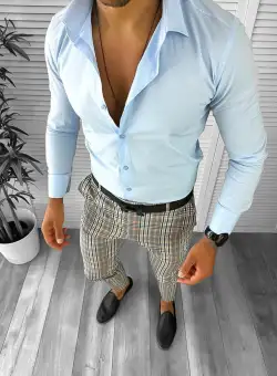 Tinuta barbati smart casual Pantaloni + Camasa 12628 E