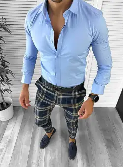 Tinuta barbati smart casual Pantaloni + Camasa 12638 E