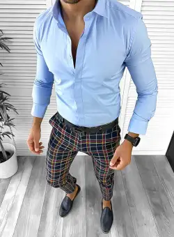 Tinuta barbati smart casual Pantaloni + Camasa 12643 E