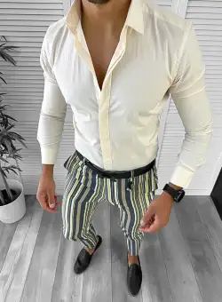 Tinuta barbati smart casual Pantaloni + Camasa 12646 E