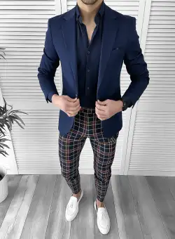 Tinuta barbati smart casual Pantaloni + Camasa + Sacou 10076