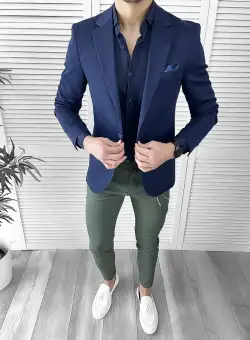 Tinuta barbati smart casual Pantaloni + Camasa + Sacou 10102
