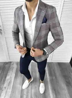 Tinuta barbati smart casual Pantaloni + Camasa + Sacou 10292