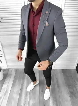 Tinuta barbati smart casual Pantaloni + Camasa + Sacou 10301