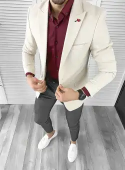 Tinuta barbati smart casual Pantaloni + Camasa + Sacou 10357