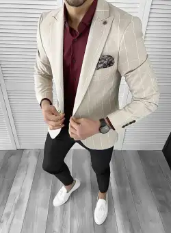 Tinuta barbati smart casual Pantaloni + Camasa + Sacou 10571