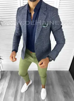Tinuta barbati smart casual Pantaloni + Camasa + Sacou B9209