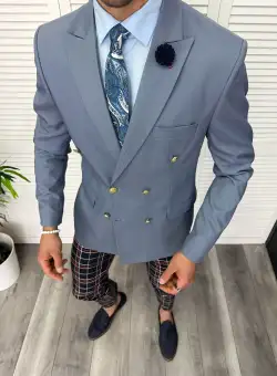 Tinuta barbati smart casual Pantaloni + Sacou + Batista 11856