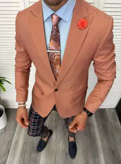 Tinuta barbati smart casual Pantaloni + Sacou + Batista 11858