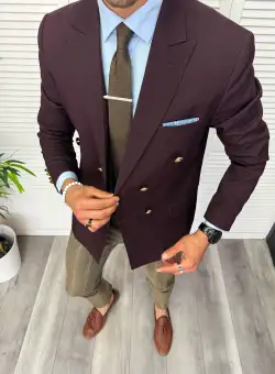 Tinuta barbati smart casual Pantaloni + Sacou + Batista 11862