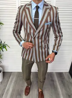 Tinuta barbati smart casual Pantaloni + Sacou + Batista 11863