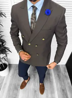 Tinuta barbati smart casual Pantaloni + Sacou + Batista 11877