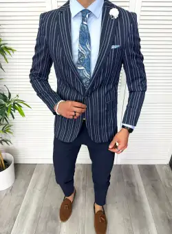 Tinuta barbati smart casual Pantaloni + Sacou + Batista + Cravata 11882