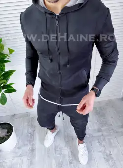 Trening barbati NEGRU pantaloni + hanorac B3405 55-2