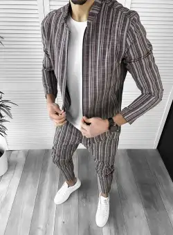 Trening barbati slim fit Pantaloni + Hanorac 10010 N7-5.2