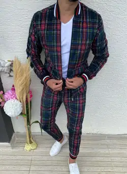 Trening barbati slim fit Pantaloni + Hanorac 10163 i13-1.3