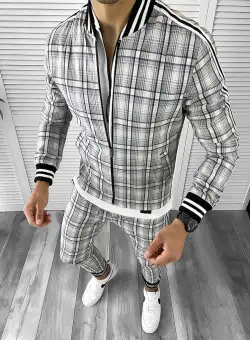 Trening barbati slim fit Pantaloni + Hanorac 11631 N8-4.1