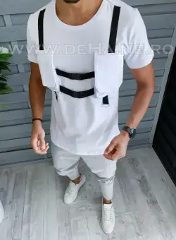 Tricou barbati alb slim fit Vagabond B1958 N5-4.1