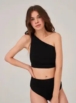 Undress Code Sutien de baie culoarea negru, cupa moale