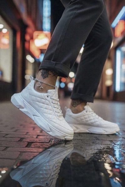 Adidasi barbati casual  albi 23021 N11-4