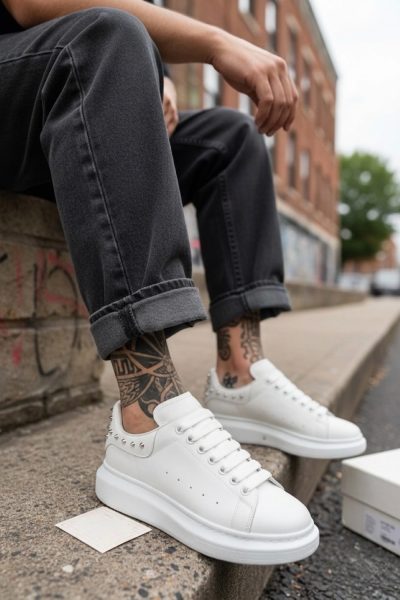 Adidasi barbati casual amq  albi 6626 N17-3