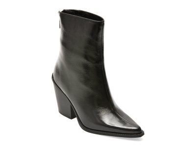 Botine elegante ALDO negre, NORELLE 001, din piele naturala lacuita