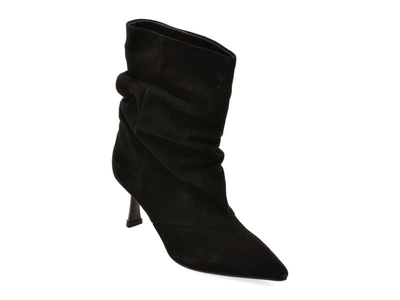 Botine elegante FLAVIA PASSINI negre, AC6248, din piele intoarsa