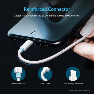 Cablu de date incarcare Apple - pentru iPad  iPod  iPhone 5  5S   5 C  SE  6  6S  6s Plus  7  7 Plus  8  8 Plus  X White