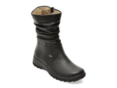 Cizme RIEKER negre, Z7171, din piele ecologica