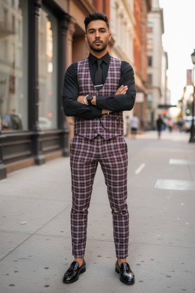 Compleu barbati  Vesta + Pantaloni B4008 34-2.1