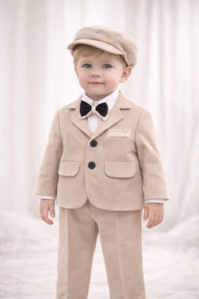 Costum baieti botez catifea Mathias