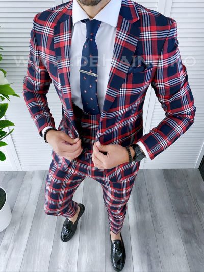 Costum barbati slim fit (SACOU + Vesta)  4227 O3-3.3