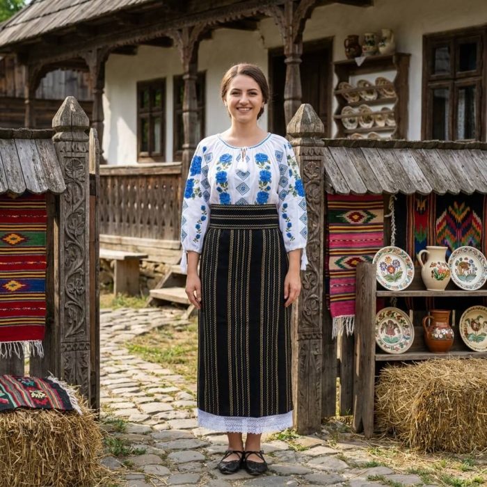 Costum popular format din catrinta , brau si ie - Alexandra 2
