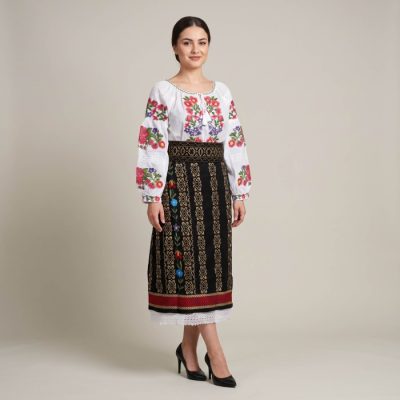 Costum popular format din catrinta , brau si ie - Cezarina 5