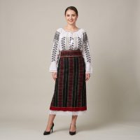 Costum popular format din catrinta , brau si ie - Ciresica 2