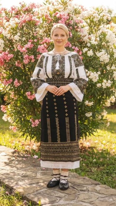 Costum popular format din catrinta , brau si ie - Sandica