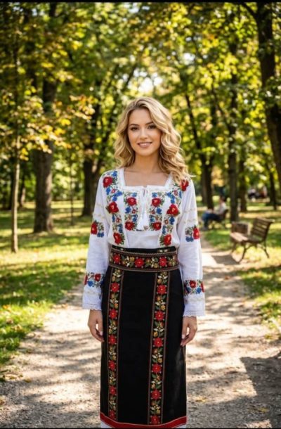 Costum popular format din catrinta , brau si ie - Suzana 3