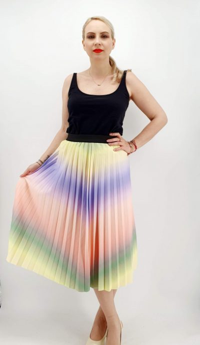 Fusta plisata multicolor 3