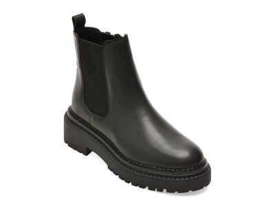 Ghete ALDO negre, BESTINA 001, din piele naturala