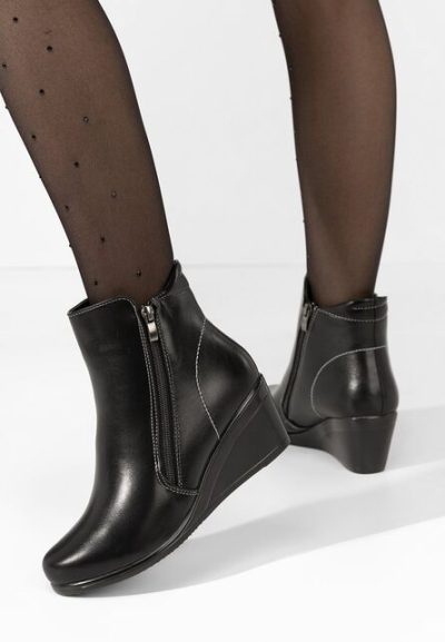Ghete cu platforma Armandina negre